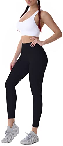Sunzel Workout Leggings for Women Squat Proof High Waisted Yoga Pants 4 Way Stretch, Buttery Soft Sunzfly 28" Charcoal Gray Large