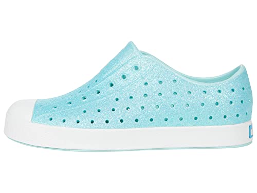Native Shoes Jefferson Bling Glitter Slip-On Shoes for Kids – EVA Construction – Perforation - Lightweight Piedmont Bling/Shell White 2 Little Kid M
