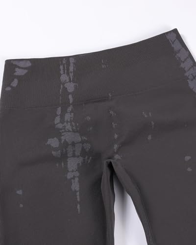 AUROLA Serpent 2 Pieces Pack Set Seamless Scrunch Workout Leggings for Women Active Gym Pants,Pack (Black + Water Blue),M