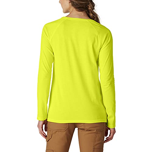 Dickies womens Dickies Women's Long Sleeve Cooling Temp-iq® Performance T-shirt Shirt, Bright Yellow, X-Small US