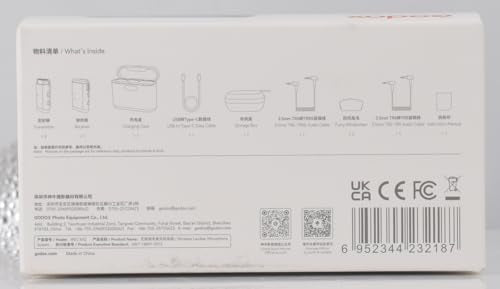 GODOX WEC Kit2 Wireless Lavalier Microphone, 8H Battery Life, Dual Channel 2.4G Wireless Mic, 200m(656ft.) Range, Noise Cancelling with Charging Case for Cameras, Smartphone, PC, TikTok, YouTube