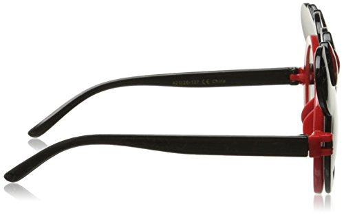EHH - Kids Mouse Ear Round Flip Out Sunglasses (Black/Red Bows)