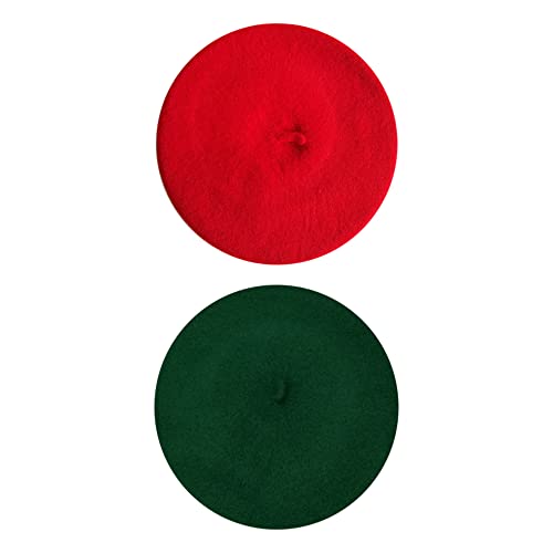 ICSTH French Beret - Wool Solid Color Womens Beanie Cap Hat (One Size, XYPL-WB)