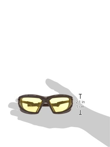 Pyramex Safety Highlander XP Eyewear, Black/Gray Frame, Amber Anti-Fog Lens