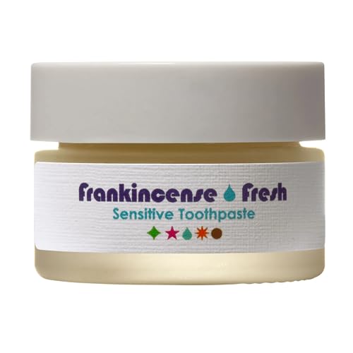 Living Libations - Organic Frankincense Fresh Sensitive Toothpaste | Natural, Wildcrafted Clean Beauty (0.5 oz | 15 mL)