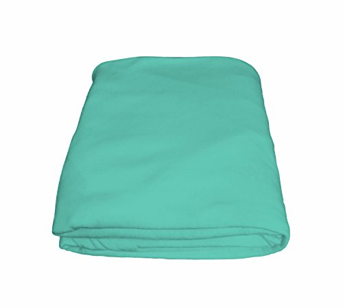Fitted Hospital Bed Sheet, Twin Extra-Long 36"X80"X10" Soft and Comfy 100% Cotton Twin XL by Crescent Bedding (Twin XL, Aqua)