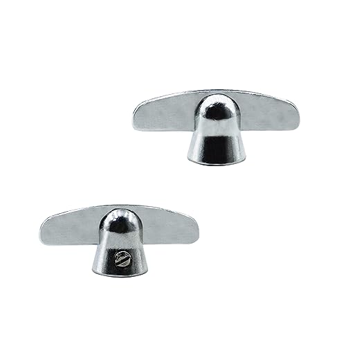 Follde Pella Window T-Crank, T-Crank Window Handle, 3/8" Spline Size (2 Pack) (Champagne)
