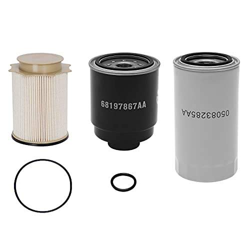 6.7L Cummins Fuel Filter Water Separator and Oil Filter Set│Replacement for 2013-2018 Dodge Ram 2500 3500 4500 5500 │Replaces# 68197867AA, 68157291AA, 5083285AA