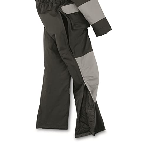 Guide Gear Men's Barrier Ice Waterproof Insulated Snow Suit One Piece Snowmobile Cold Weather Suit Black 2XL