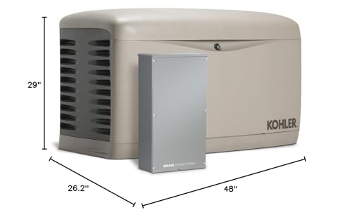 Kohler 20RESCL-200SELS 20, 000W Air-Cooled Standby Generator with 200 Amp Whole-House, Service Entrance Rated, Load Shedding Automatic Transfer Switch