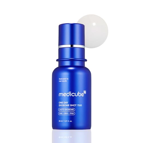 Medicube Zero Exosome Shot 2,000 PPM Spicule Facial Serum | Liquid Skin Booster Serum | Exosome, AHA+BHA+PHA | Pore Care, Dead Skin Cells, Skin Texture | Korean Skin Care 1.01 fl.oz