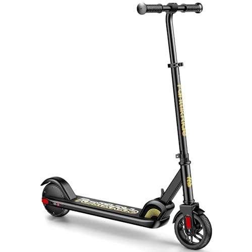 FanttikRide C9 Electric Scooter for Kids 3.9 ft - 5.2 ft, 6/10MPH, 5 Miles Range, LED Display, Adjustable Height, Foldable, Rubber Wheels, Lightweight, Scooter for Kids up to 132 lbs (Black)
