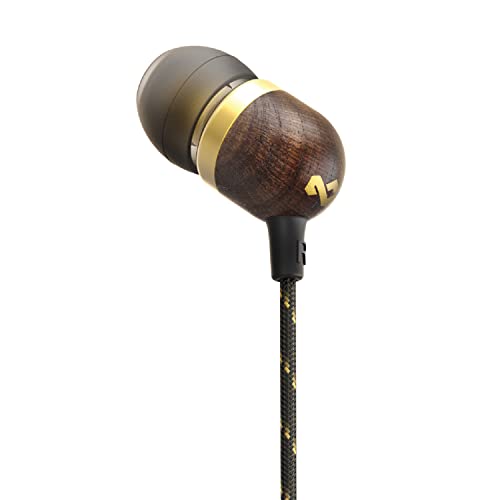House of Marley Smile Jamaica: Wired Earphones with Microphone, Noise Isolating Design, and Sustainable Materials, Brass