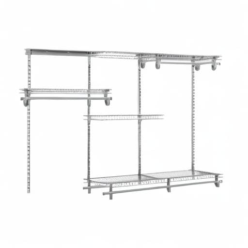 ClosetMaid ShelfTrack Wire Closet Organizer System and ShelfTrack 2ft. to 4ft. Adjustable Closet Organizer Kit, White