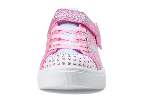 Skechers Kids Girls Twinkle Sparks-Shimmer Star Sneaker, Pink/Multi, 2.5 Little Kid