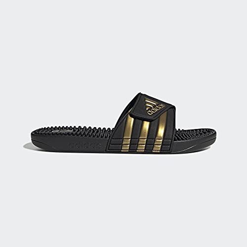 adidas Unisex Adissage Slides Sandal, Black/White/Black, 5 US Men, F35580