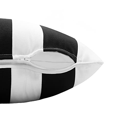 Pcinfuns Outdoor Lumbar Pillows 20x12 inch,Outdoor Patio Furniture Throw Pillows with Inserts,Decorative Pillows for Garden Couch Home Sofa Office Chair,2 Pack,Black Grey