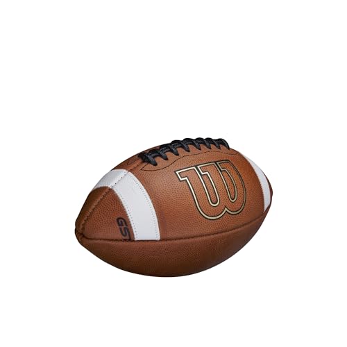 Wilson GST Leather Game Football - Brown, Youth Size