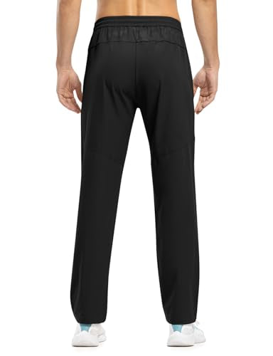 TBMPOY Men's Hiking Pants Quick Dry Lightweight Travel Track Running Active Jogger Sweatpants with Pockets Dark Blue M