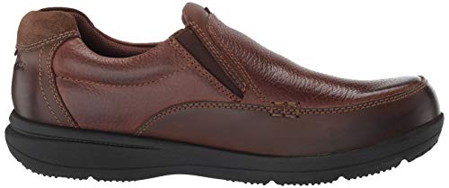 Nunn Bush Men's Cam Slip-on Lightweight Comfortable Casual Loafer, Brown Crazy Horse, 9.5 Wide