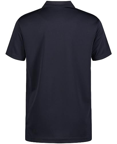 IZOD Boys' School Uniform Adaptive Short Sleeve Polo Shirt, Velcro Closure & Faux Buttons, Moisture Wicking Material, Navy Performance, 4-5