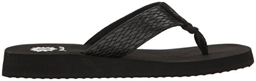 Yellow Box womens Flax Wedge Sandal, Black, 6 US
