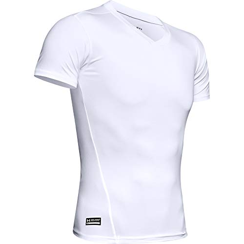 Under Armour Men's Tactical HeatGear® Compression V-Neck T-Shirt Medium White