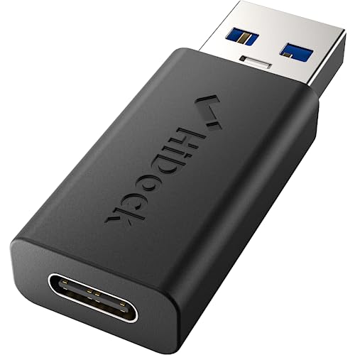 HiDock USB to USB C Adapter, USB 3.2 Fast 10Gbps Transfer Speed, USB C Female to USB Male Adapter, Compatible with iPhone, Samsung Galaxy, Laptop,PC