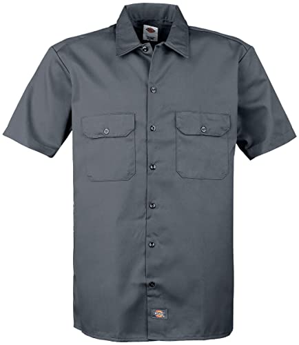 Dickies Men's Big & Tall Short Sleeve Work Shirt, Black
