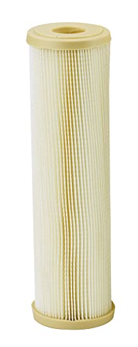 Pentair Pentek ECP1-10 Sediment Water Filter, 10-Inch, Under Sink Pleated Cellulose Polyester Replacement Cartridge, 10" x 2.5", Tan End-Cap, 1 Micron