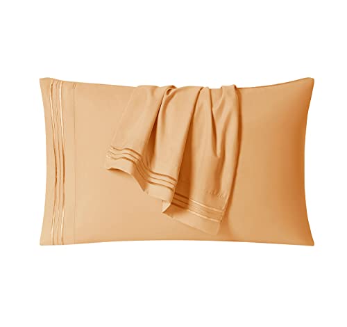Clara Clark Bed Sheets, Premier 1800 Series 4 Piece Bed Sheet Set, Deep Pocket, Wrinkle, Fade, Stain Resistant, Luxury Soft Bedding Sheets & Pillowcases, Twin, Custard Mellow