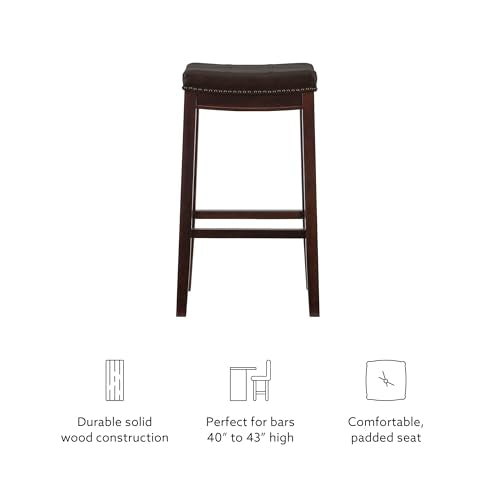 Linon Home Décor Kingston, 32" x 18.75" x 13.25", Model Number: 55816BRNPU-01-KD-U