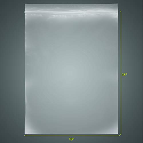 SNL Quality Zipper Lock Reclosable Clear Disposable Plastic Bags, Strong | Assorted Large Bag Sizes - 6" X9", 8" X 10", 9" X 12", 10" X 13" - 2 MIL - 400 Bags