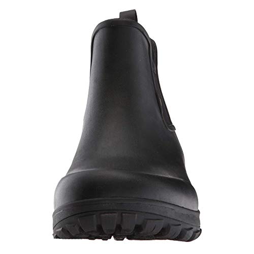 Bogs Women's Sauvie Slip On Boot Waterproof Garden Rain, Black, 6 M US