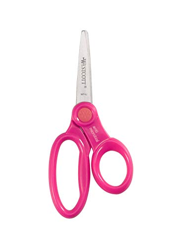 Westcott 5’’ Pointed Safety Scissors For Kids, Assorted, Pack of 12 (14872)