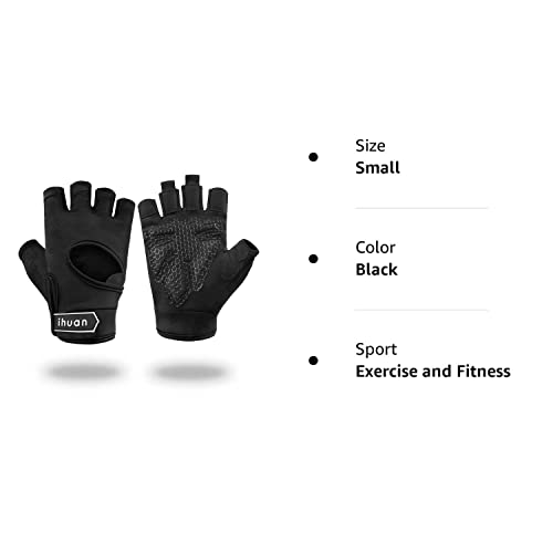 ihuan New Breathable Workout Gloves for Women & Men - No More Sweaty & Full Palm Protection Gym Exercise, Cycling, Fitness, Weightlifting, Pull-ups, Deadlifting, Rowing
