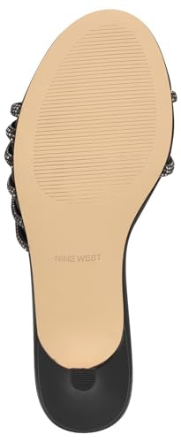 Nine West Women's Glitzy Heeled Sandal, Silver 040, 10