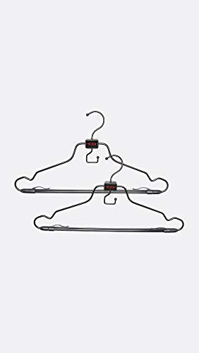 TUMI - 2-Piece Hangers Set - Travel Clothes Hanger for Suit, Coat & Trousers - Space Saving Garment Bag Hangers w/ Hooks - Black