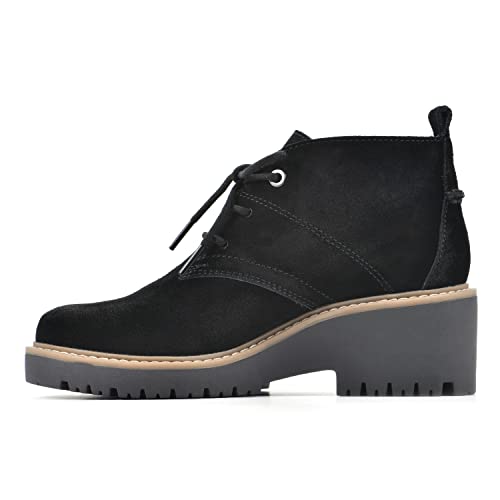 WHITE MOUNTAIN Shoes Women's Danny Boot, Navy/Suede, 8.5 M