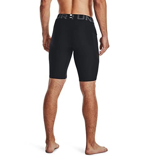 Under Armour Men's HeatGear Pocket Long Shorts , Black (001)/Pitch Gray, X-Large