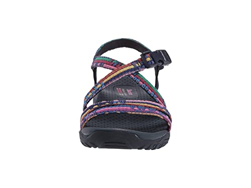 Skechers Women's Reggae-Sew Me-Boho Woven Strappy Slingback Sandal, Taupe Multi, 10