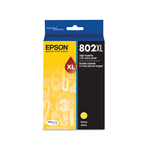 EPSON 802 DURABrite Ultra Ink High Capacity Black Cartridge (T802XL120-S) Works with WorkForce Pro WF-4720, WF-4730, WF-4734, WF-4740