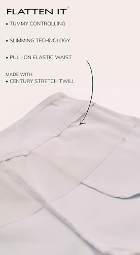 Tribal Women's Pull On Flatten It Tummy Control Skort with Century Stretch, White, 18