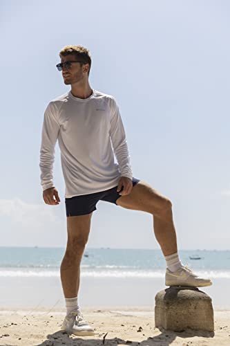 ZENGVEE 3 Pack Men's Sun Protection Long Sleeve Fishing Shirts UPF 50+ Quick Dry Swim Shirts for Hiking,Athletic,Running,Workout,Outdoor(Gray Blue Darkgray,XL)