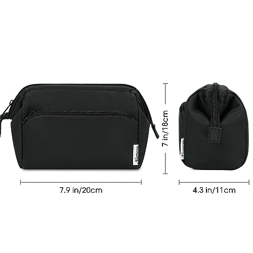 Narwey Large Checkered Makeup Bag Women Wide-open Make up Bag Travel Cosmetic Bag Organizer Toiletry Bag for Cosmetics Toiletries Accessories (Light Checkerboard)