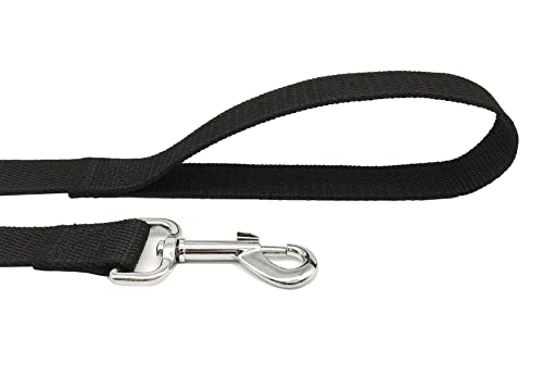 TAIAN 5 FT Strong Dog Leash, Nylon Dog Leashes for Small Medium Large Dogs Black
