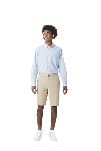 French Toast Boys Long Sleeve Oxford Shirt (Standard & Husky), Light Blue, Small (Young Adult)