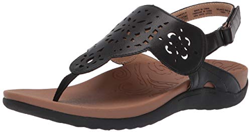 Rockport Women Ridge Circle Sling Slide Sandal, Pewter, 9 M US