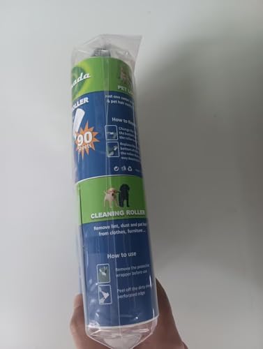 Sticky Lint Roller for Pet Hair: Lint Remover for Dog Cat Hair Mega Value Set 540 Sheets 2 Handles+6 Rollers Fur Removal for Clothes Couch Furniture