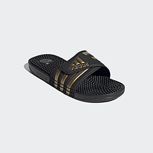 adidas Unisex Adissage Slides Sandal, Black/White/Black, 5 US Men, F35580